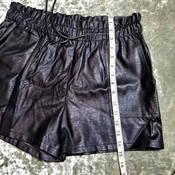 Faux Leather High Waist Shorts - Picture 4 of 11
